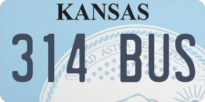 KS license plate 314BUS