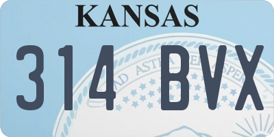 KS license plate 314BVX