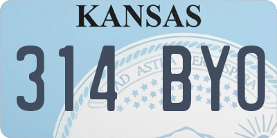 KS license plate 314BYO