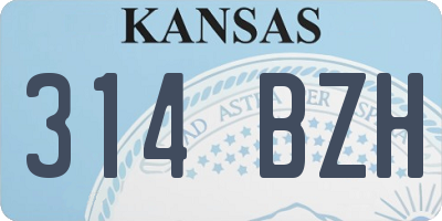 KS license plate 314BZH