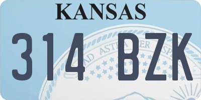 KS license plate 314BZK