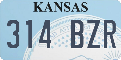 KS license plate 314BZR