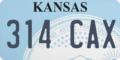 KS license plate 314CAX