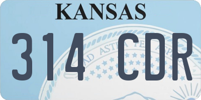 KS license plate 314CDR