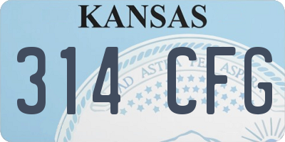 KS license plate 314CFG