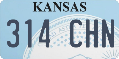 KS license plate 314CHN