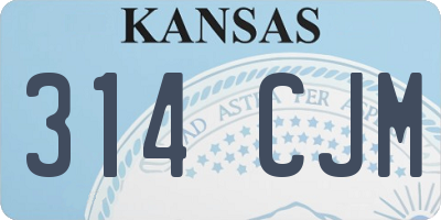 KS license plate 314CJM