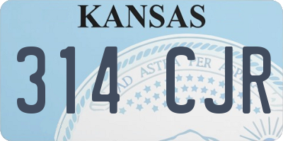 KS license plate 314CJR