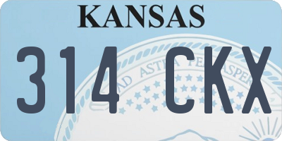 KS license plate 314CKX