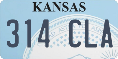 KS license plate 314CLA