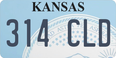 KS license plate 314CLD