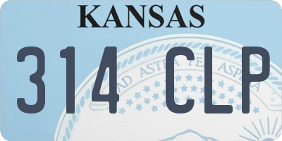 KS license plate 314CLP