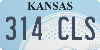 KS license plate 314CLS