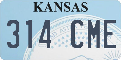 KS license plate 314CME