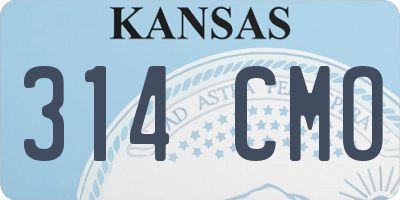 KS license plate 314CMO