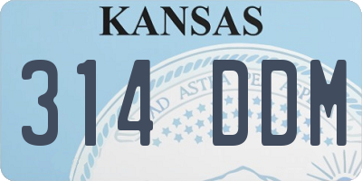 KS license plate 314DDM