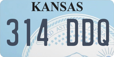 KS license plate 314DDQ