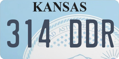 KS license plate 314DDR
