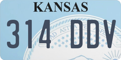 KS license plate 314DDV
