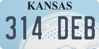 KS license plate 314DEB