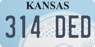 KS license plate 314DED