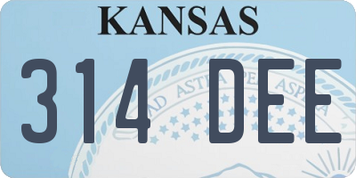 KS license plate 314DEE