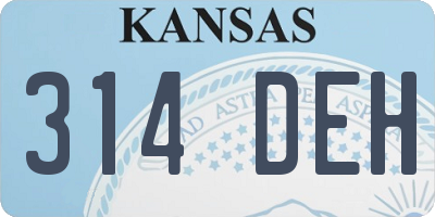 KS license plate 314DEH