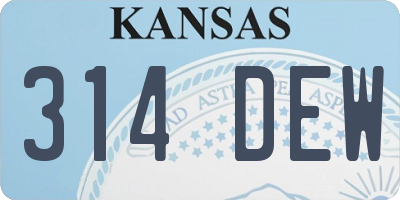 KS license plate 314DEW