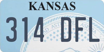 KS license plate 314DFL