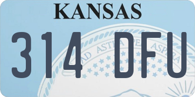 KS license plate 314DFU