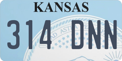KS license plate 314DNN