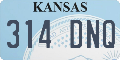 KS license plate 314DNQ