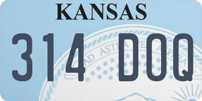 KS license plate 314DOQ