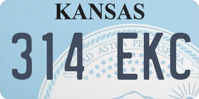 KS license plate 314EKC