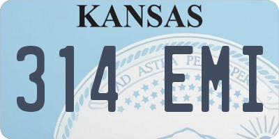 KS license plate 314EMI