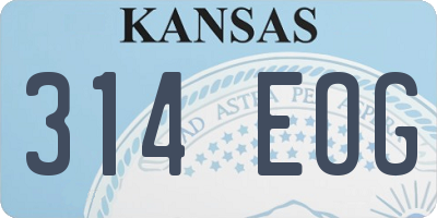 KS license plate 314EOG