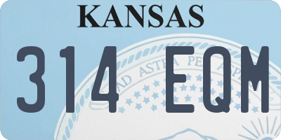 KS license plate 314EQM