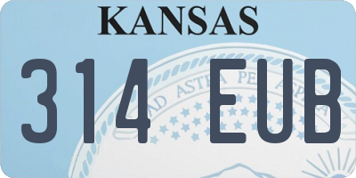 KS license plate 314EUB