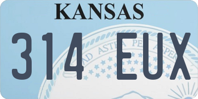 KS license plate 314EUX