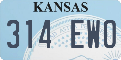 KS license plate 314EWO