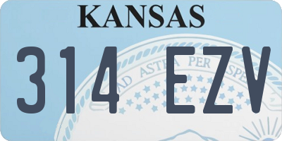 KS license plate 314EZV