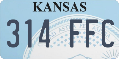 KS license plate 314FFC