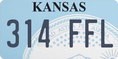 KS license plate 314FFL