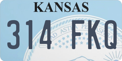 KS license plate 314FKQ