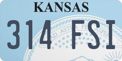 KS license plate 314FSI