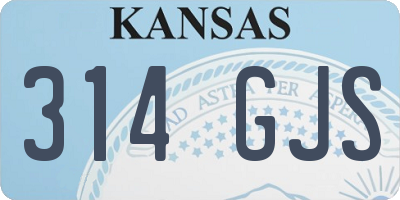 KS license plate 314GJS