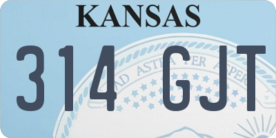 KS license plate 314GJT