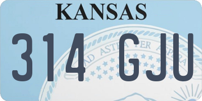 KS license plate 314GJU