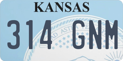 KS license plate 314GNM