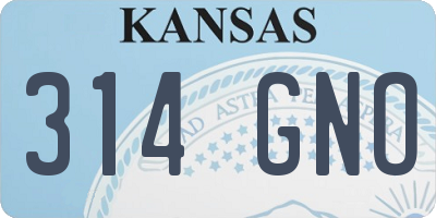 KS license plate 314GNO